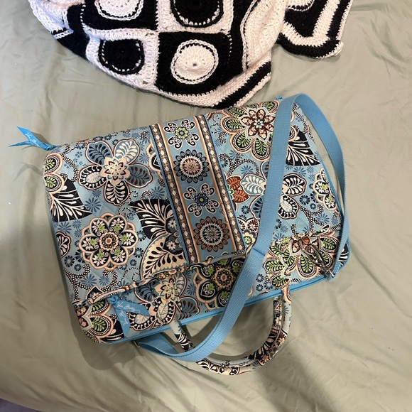 Vera Bradley Handbags - Vera Bradley Blue Crossbody lap top case